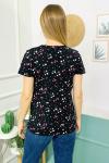 154687 Desenli V Yaka Tshirt